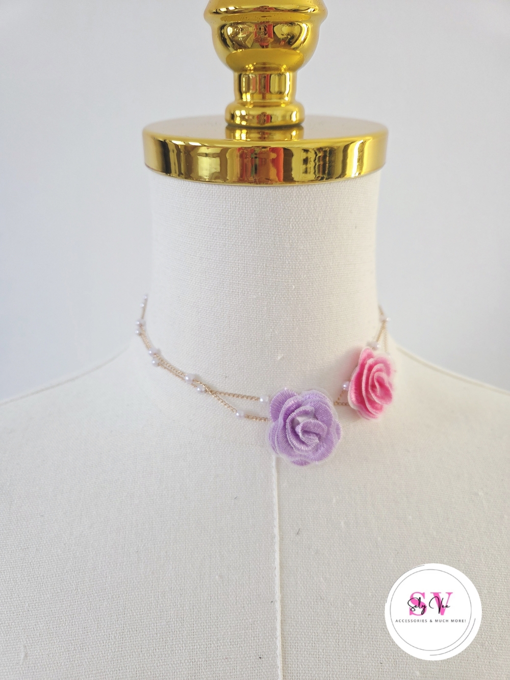 Bundle of 2 purple & pink choker